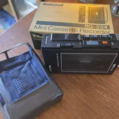 ジャンク品 National カセットレコーダー RQ-334 純正ケース、箱付のサムネイル