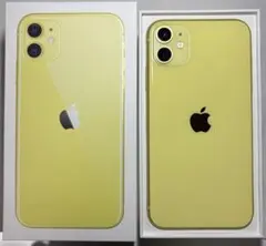 美品 iPhone 11 イエロー 128G 箱、ケース、ガラスフィルム予備付き