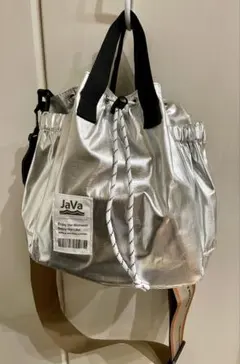 ショルダーバッグ バッグ 「JaVa ジャバコラボ」ジャガードテープ巾着バッグ