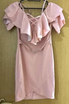 オフショルキャバドレス　ピンクM