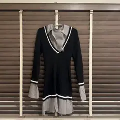 LIP SERVICE シャツドッキングプリーツワンピース