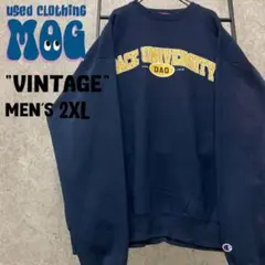 メキシコ製《US古着》チャンピオン カレッジ スウェット ロゴ刺繍 メンズ2XL