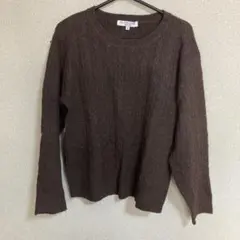 ★中古品　U.S. POLO ASSN. ブラウン長袖ニット M