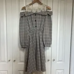 INGNI♡オフショルダー チェック柄 ワンピース M【新品、未使用】