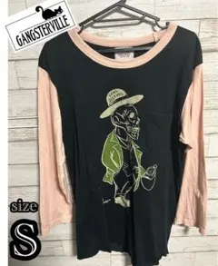 GANGSTERVILLE スカルプリント 七分袖カットソー Sのサムネイル