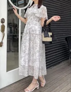 【新品】dazzlin Water color flower one-piece