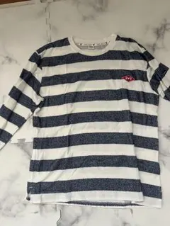 ミッキー　長袖ボーダーシャツ