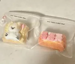 DIY-LaDoDo ふわふわパン 3連クマ 粉付きパン スクイーズ