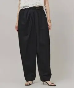 【Curensologyカレンソロジー】サテンドレープパンツブラック