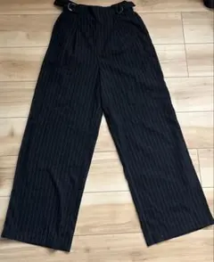 GU ストライプ柄 ワイドパンツ Sサイズ