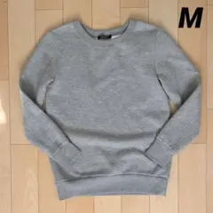 トップス トレーナー グレー シンプル 無地 M