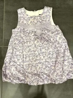 BeBe 花柄 ノースリーブバルーンワンピース 90