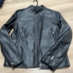 BEAMS HEART フェイクレザー シングルライダースジャケット