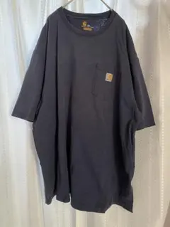 カーハート Tシャツ ビッグサイズ 半袖 ネイビー 2XL