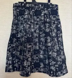 ZARA 総柄 フレアスカート　ツィード