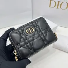 Dior ブラック キルティング コインケース