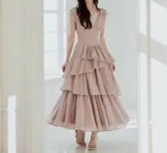 Phoebe Tiered Long Dress herlipto - メルカリ