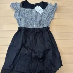 子供 女子 ノースリーブ ワンピース 150cm ギンガムチェック 新品 未使用