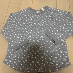 Tete a Tete グレー花柄Tシャツ