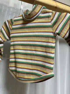 bel & bow ストライプ タートルネック 3-6m