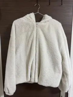 ファー ボリュームフードブルゾン モコモコパーカー