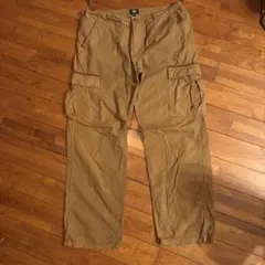 激レア STUSSY リップストップ カーゴパンツ W34 ヒップ補強 茶