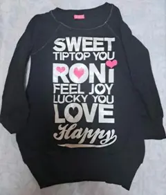 RONI 黒 M トレーナー ハートプリントのサムネイル