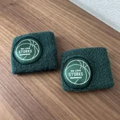 緑色 バスケットボールリストバンド 2個セット