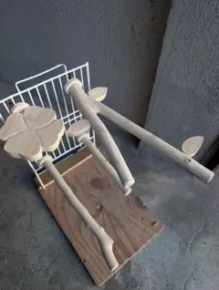 止まり木(M344)欅＋檜のステップ