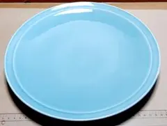水色 円形大皿