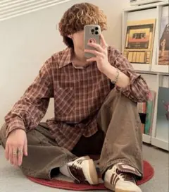 インターファクトリーりゅうせい　チェックシャツ