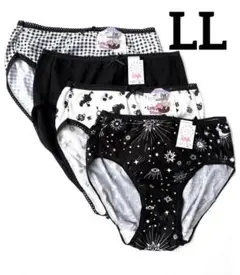 レディースショーツLLまとめ売り 　　白黒　　パンティーセット 　綿混
