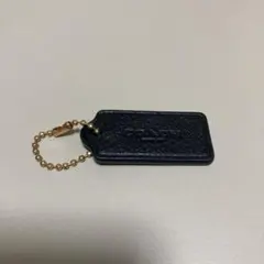 COACH コーチ レザー チャーム キーホルダー ブラック