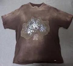 KAMIYA ウルフプリント ヴィンテージ加工 Tシャツ BTS - メルカリ
