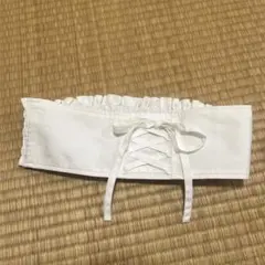 レースアップデザイン白ベルト　ゴスロリ系