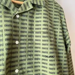 X-girl CHAOTIC 長袖シャツ オリーブグリーン