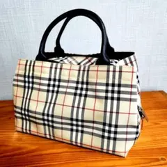 バーバリーブルーレーベル　ノバチェック　ハンドバッグさ