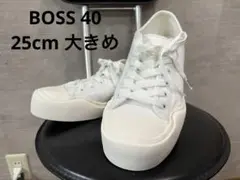 BOSS ホワイト スニーカー 40 25cm 実質 25.5から26位
