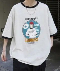 Redcapgirl プリント 半袖Tシャツ