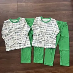 電車柄パジャマセット 110cm