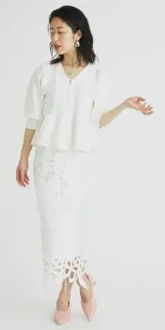 CELFORD ペプラム カーディガン