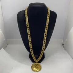 ROYAL ゴールド チェーンネックレス メダル型