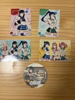 ラブライブ！サンシャイン!! ポストカードとセガコラボカフェコースター合計5点