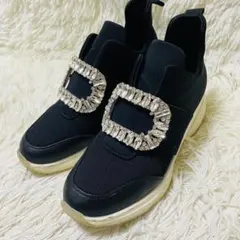 CELFORD セルフォード　ハイカット厚底 ビジュースニーカー　23.5cm