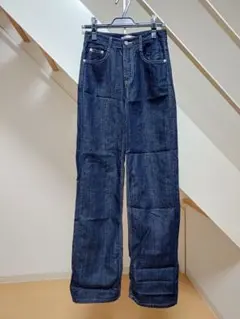 S ディーホリック DHOLIC ワイド ロング デニム ブルー インディゴ