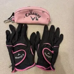 Callaway⭐︎ 20㎝ゴルフグローブ&ボールポーチ　レディース