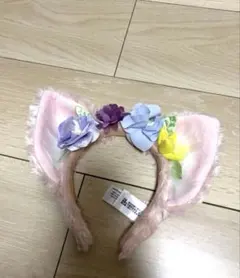 香港ディズニー限定 リーナベル 花モチーフ カチューシャ ピンク海外限定