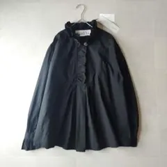 定価2.5万新品タグ付き✨️ dahl'ia フリルコンチョブラウス ブラック