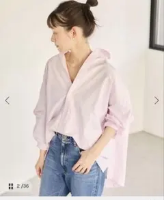 【本日限定価格】Plage OX Poncho シャツ ピンク美品のサムネイル