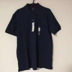 ユニクロ UNIQLO ネイビー XL DRYポロシャツ ドライカノコデザイン